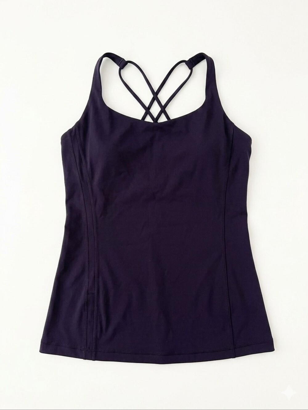 Lululemon Free To Be Tank Purple Strappy Criss Cross Back Size 10